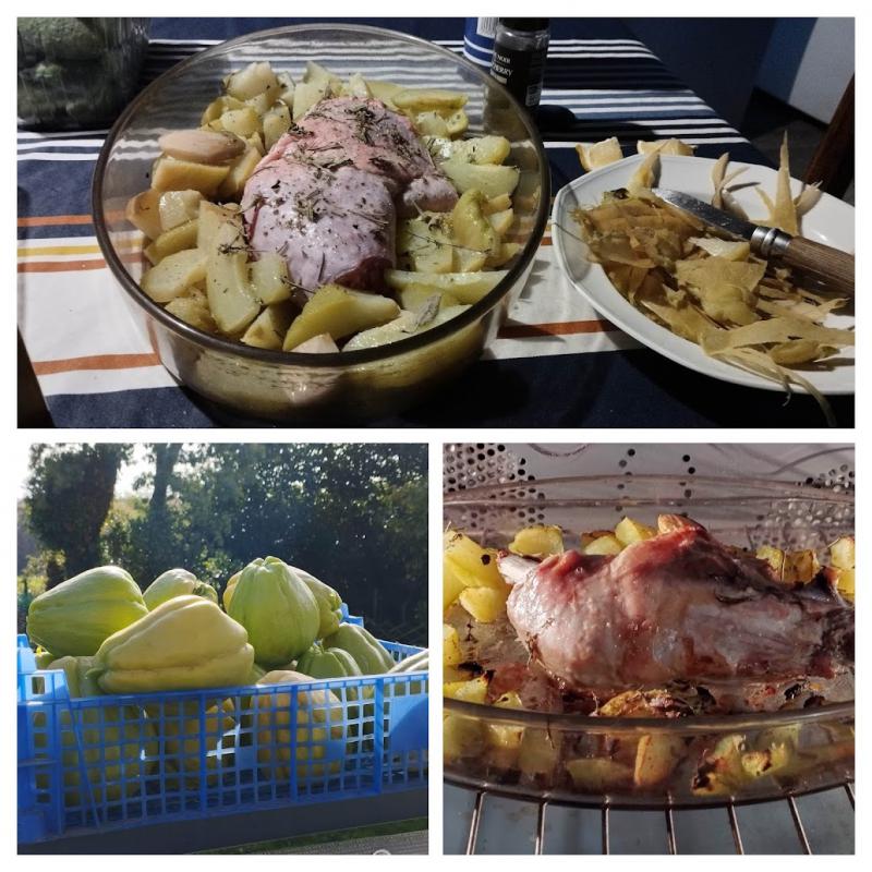 Cuisse de dinde aux chayottes.