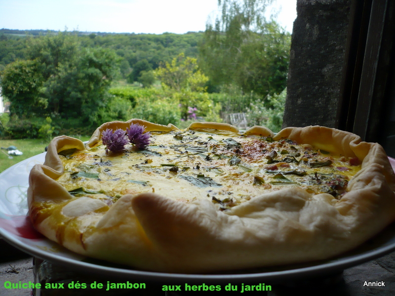 Quiche aux herbes du jardin