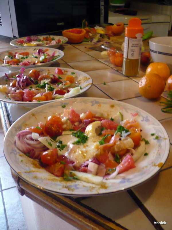 Salade aux fruits d\'automne.