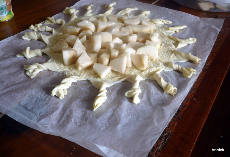 Tarte aux poires du jardin.