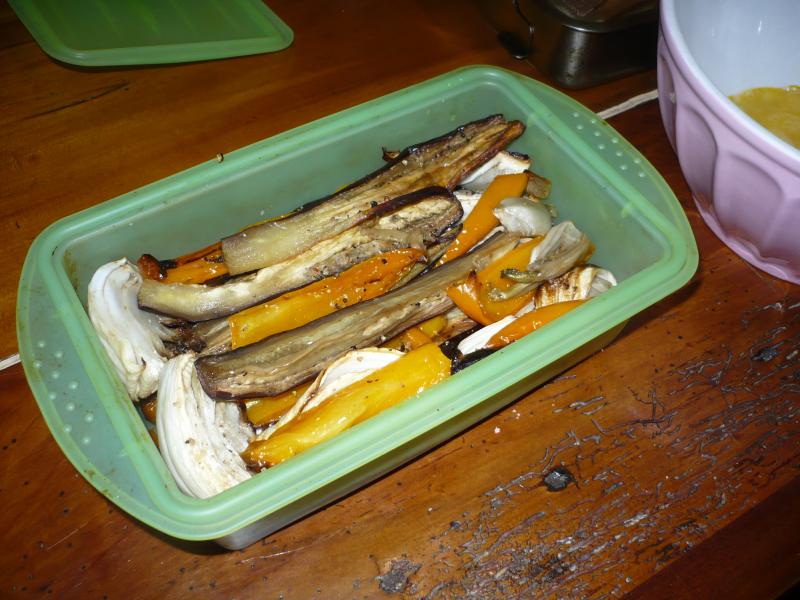 Terrine aux lgumes (fenouil, aubergine, poivron jaune).