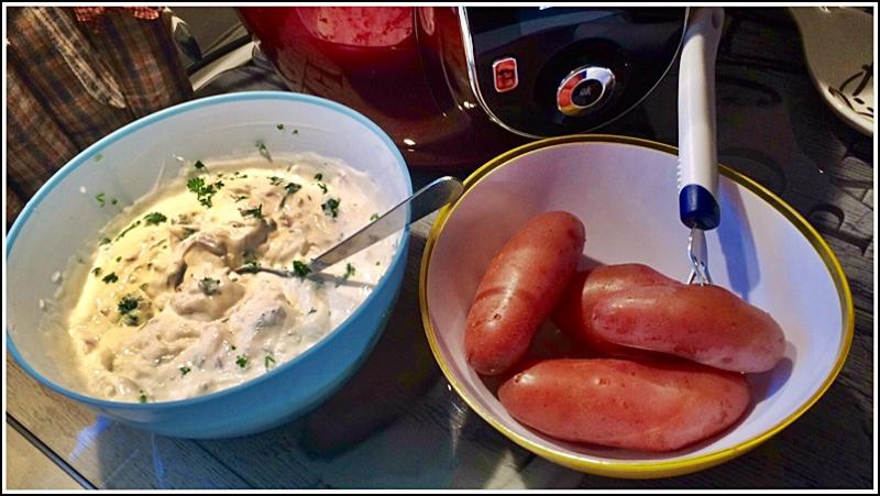 Fromage blanc sal et pommes de terre