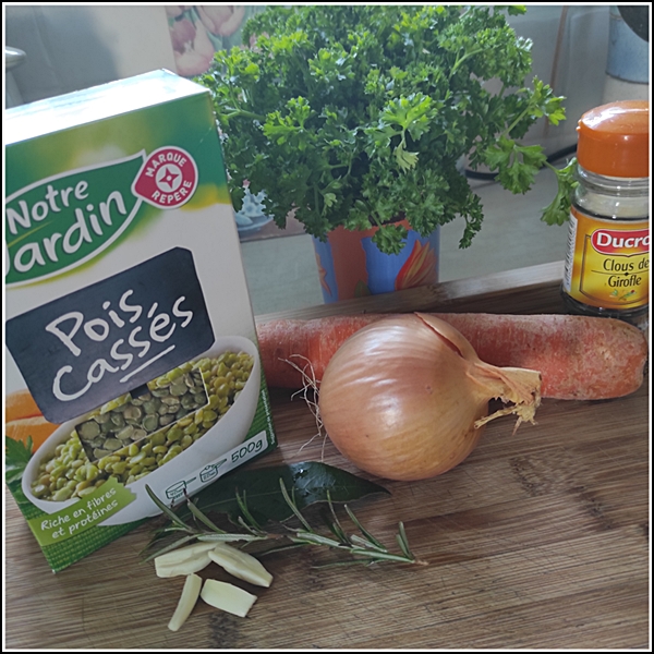 Soupe de pois casss avec ou sans Thermomix