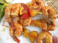 Brochettes de Camarons (Gambas) sauce Mary 