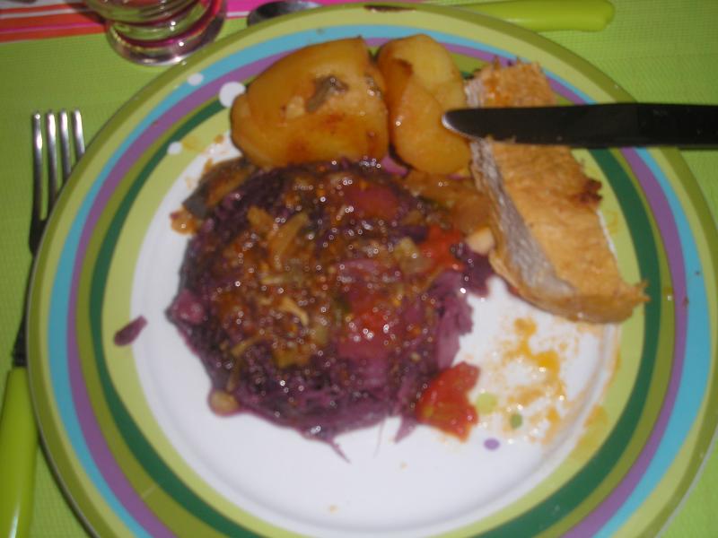 Chou Rouge aux Pommes et Lardons