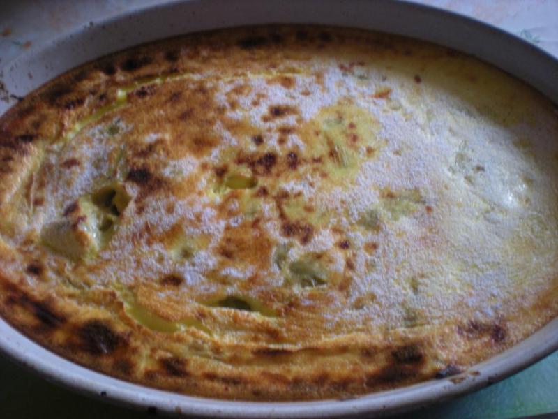 Clafoutis  la rhubarbe et fromage blanc