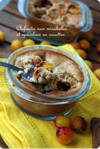 Clafoutis aux Mirabelles et Spculoos en Cocotte