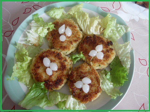 Croquettes de poisson  l\'ail