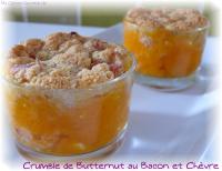 Crumble de Courge Butternut au Chvre et Bacon