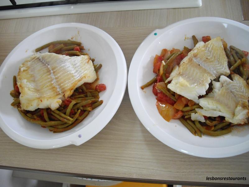 Filets de Lieu Jaune et Haricots verts  la Provencale