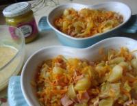 Gratin d\'Endives et Carottes Rpes au Jambon