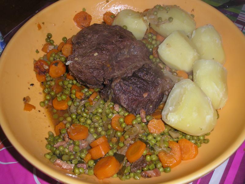 Joue de Boeuf aux Lgumes du Printemps