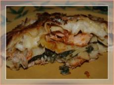 Lasagnes aux pinards, Fromages et Saumon