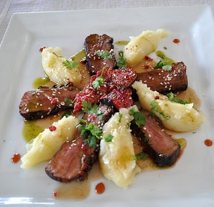 Magret de canard aux 4 pices et aux figues