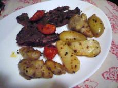 Onglet aux Herbes, Topinambours et Pommes de Terre