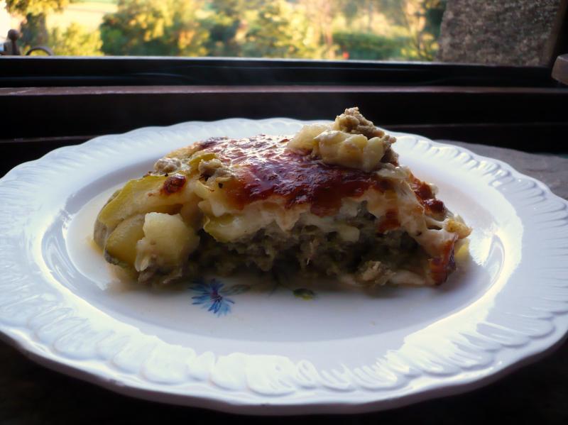 Parmentier de Courgettes  la Tomme de Savoie