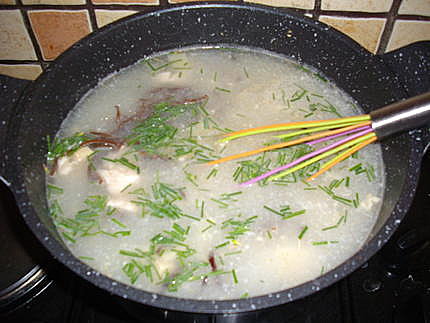 Potage Pkinois aux Pousses de Bambou et Tofu