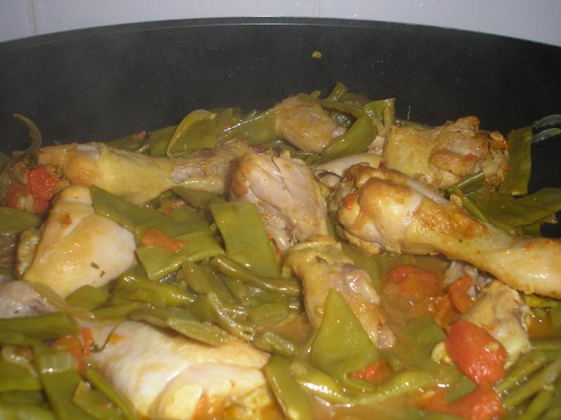 Poulet aux Haricots Coco Plats faon Tajine