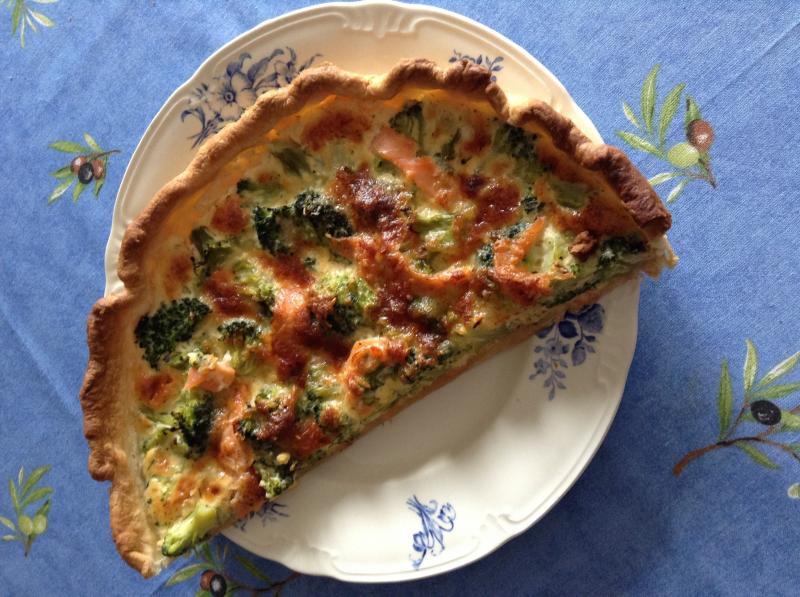 Quiche aux Brocolis et Saumon Fum