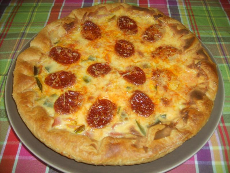 Quiche aux Poireaux et Chorizo