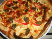 Quiche Mozzarella aux Poivrons et Courgette