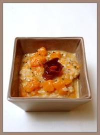 Risotto  la courge et au magret sch