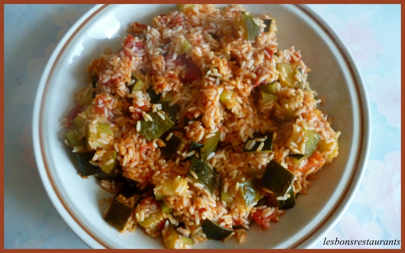 Riz aux courgettes et tomates