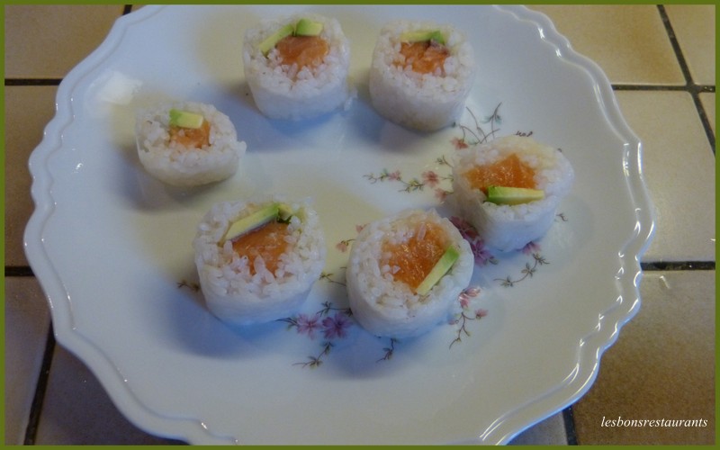 Rouleaux de Printemps  l\'Avocat et Saumon