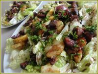 Salade de gésiers confits aux champignons