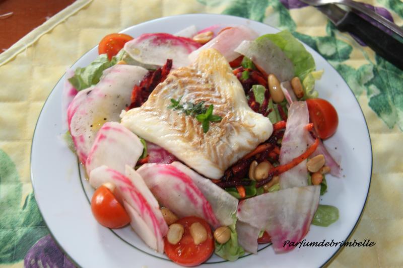 Salade de Racines Colores au Cabillaud