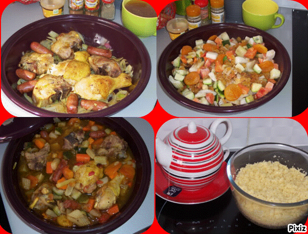 Tajine aux Trois Viandes et Abricots