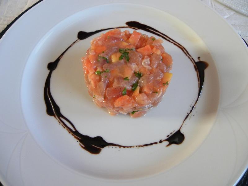 Tartare de Marlin  la Papaye