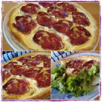 Tarte  la Brousse aux Fonds d\'Artichauts et Coppa