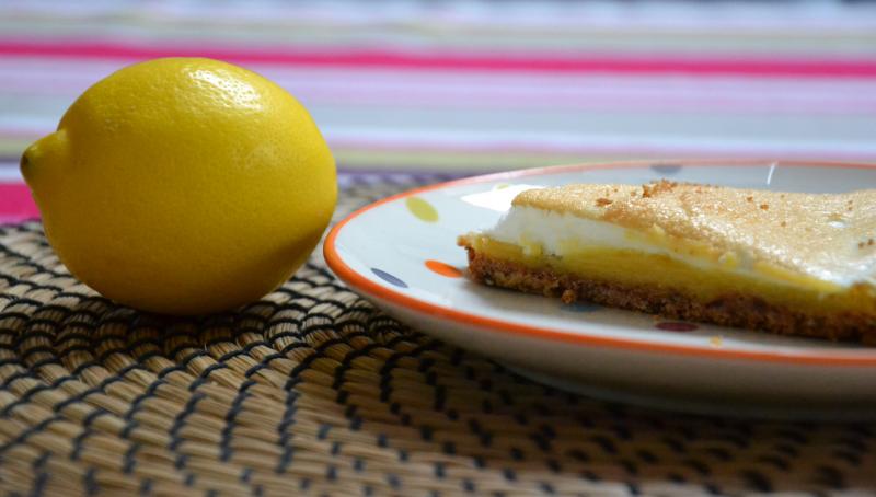 Tarte au citron meringue, pte chocolate