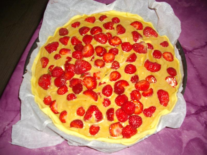 Tarte aux Fraises, Amande et Vanille