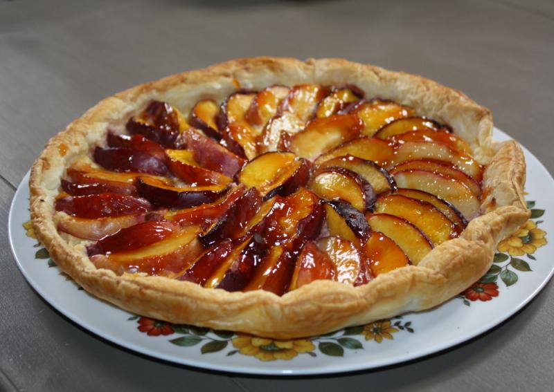 Tarte aux nectarines et aux amandes