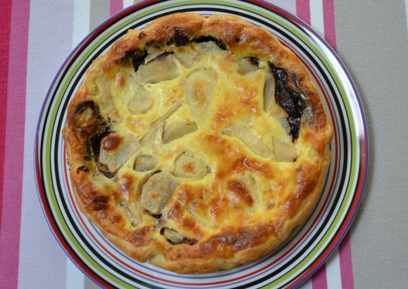 Tarte aux poires et au chocolat