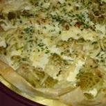 Tarte Complte au Chou, chalotes et Lardons