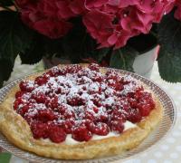 Tarte framboises et chocolat blanc