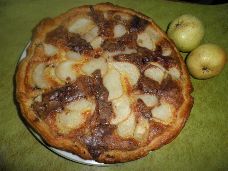 Tarte Frangipane, Chocolat, Poires