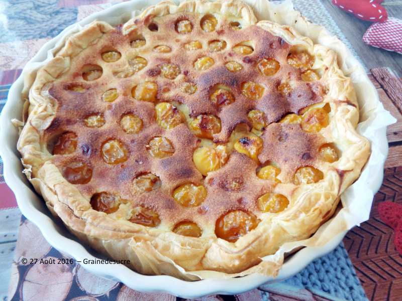 Tarte mirabelles et amande