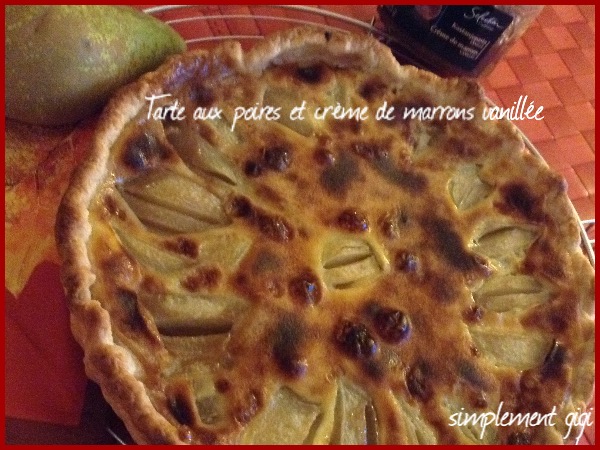 Tarte poires et crme de marrons vanille