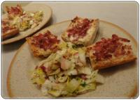 Tartines munster et lardons