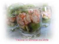 Verrines de Crevettes aux Kiwis