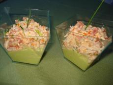 Verrines de Mousse Avocat et Surimi