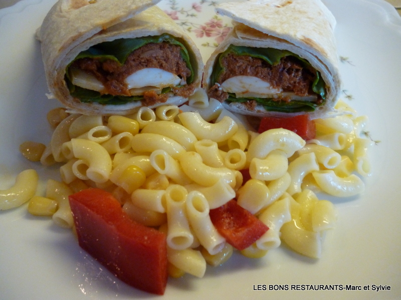 Wraps au thon  la tomate