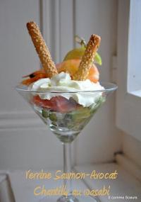 Verrine de Saumon Fum  la Chantilly de Wasabi 